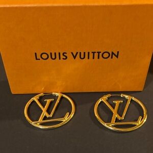 LV Gold Hoop Earrings